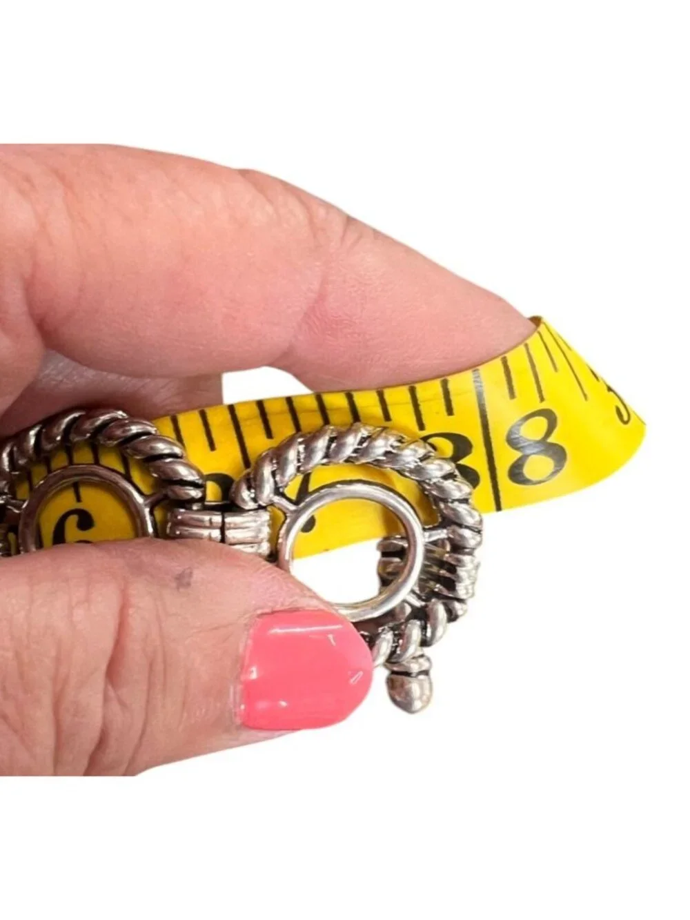 Vintage Y2K Silver Textured O-Ring Chain Belt | Boho Etched Circle Link Hip Belt